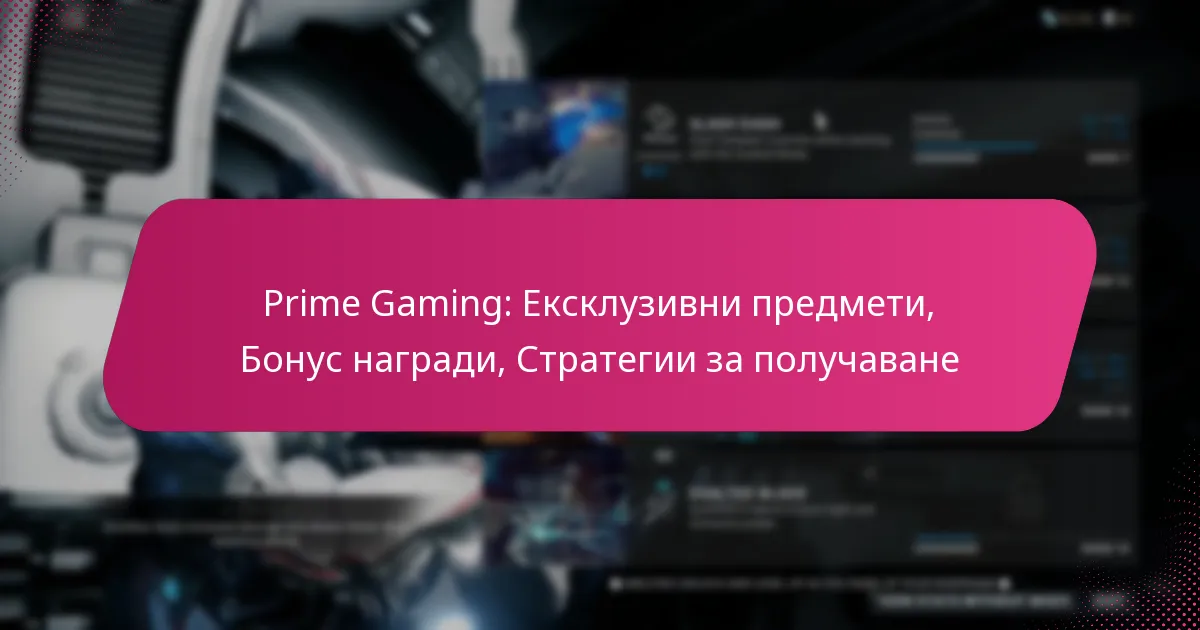 Prime Gaming: Ексклузивни предмети, Бонус награди, Стратегии за получаване